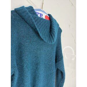 Ann Taylor Loft Womens Sweater Alpaca Blend Cowlneck Green Size M​